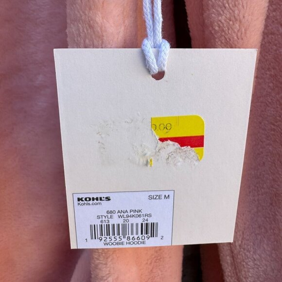 Lauren Conrad Womens Pink Thick Velour Long Sleeve Hooded Sweatshirt Top New M - Picture 11 of 12